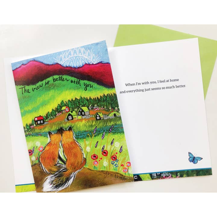 Carte "Mieux avec toi" (Avec message) pour la vente par Lori Portka - Happiness Through Art