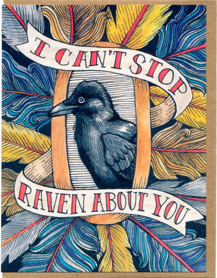 Mattea - Wholesale Love Card - I Can't Stop Raven About You Card1