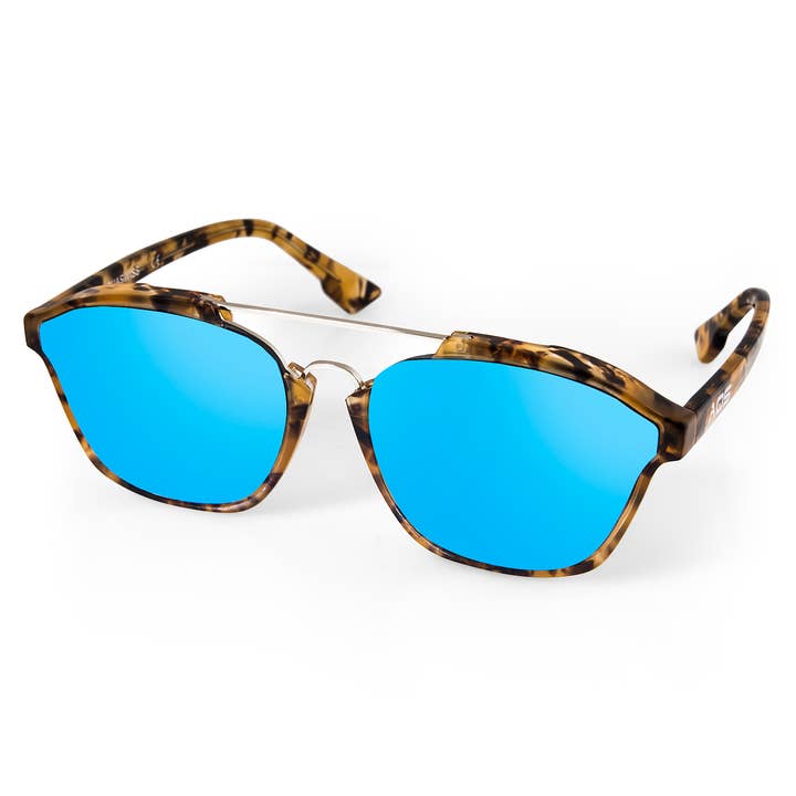 Blå speglade Scottie solglasögon för wholesale av AQS Brand Inc.