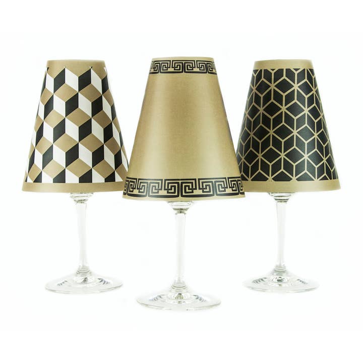 New York Abat-jour en verre à vin bronze antique pour la vente par di Potter