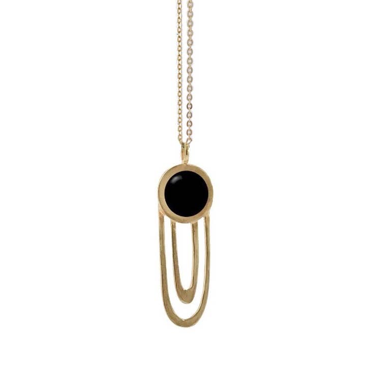 Stor krusning halsband med svart Onyx för wholesale av Therese Kuempel Jewelry