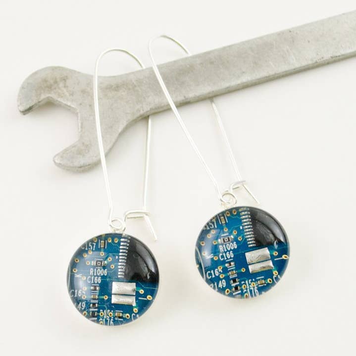 Circuit Breaker Labs - Wholesale Dangle Earrings - Sterling Silver Long Dangle Earrings4