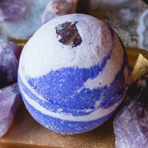 Amethyst Bath Bomb for wholesale by Whipped Up Wonderful