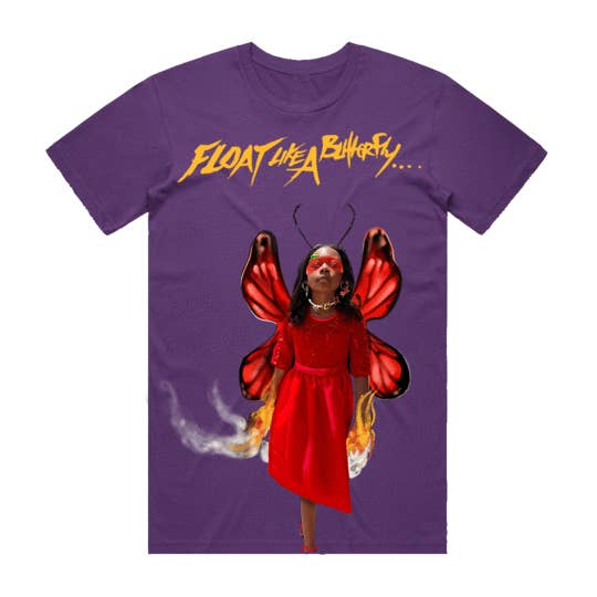 Purple Butterfly Tee for wholesale by Merchathon