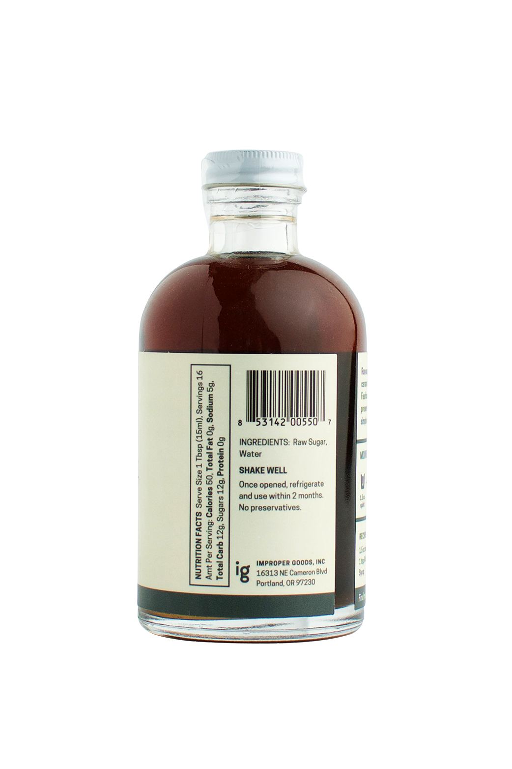 RAFT - Wholesale Cocktail Mix/Syrup - Demerara Syrup2