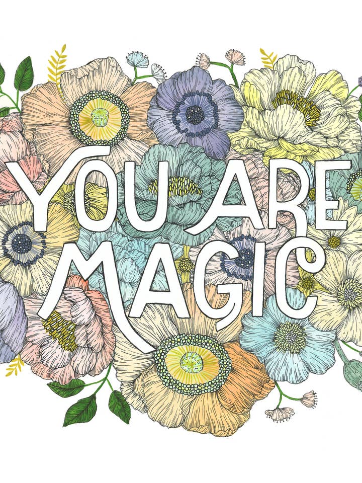 8.5" x 11" You Are Magic Art Print for wholesale by Marika Paz Illustration