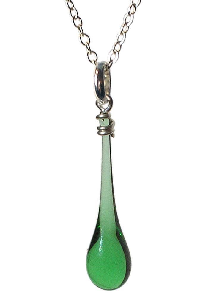 Sundrop Jewelry - Wholesale Pendant/Charm Necklace - Maressa Glass Teardrop Pendant Necklace12