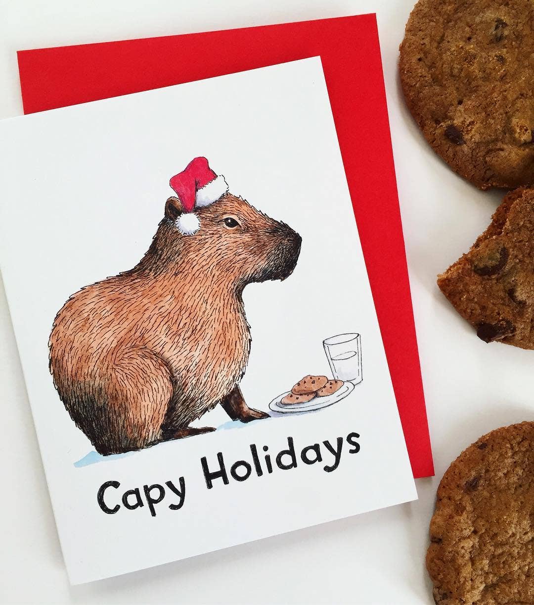 Paper Wilderness - Wholesale Christmas Card - Capy Holidays Capybara Christmas Card1