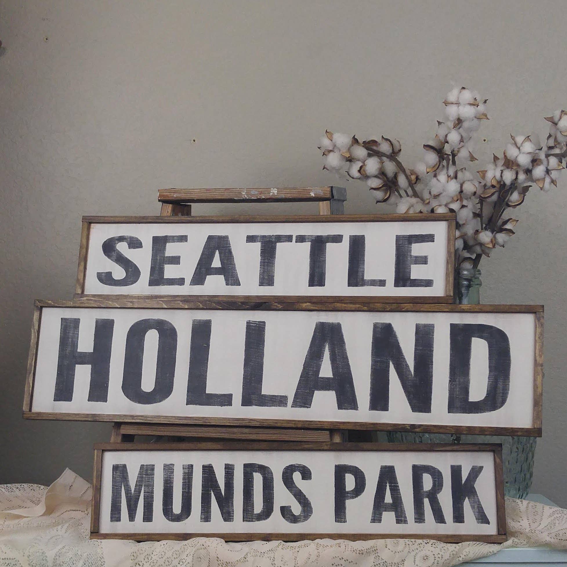 The Green Elephant Shop – wholesale Skylt – City Name Sign, 25x6 tum1