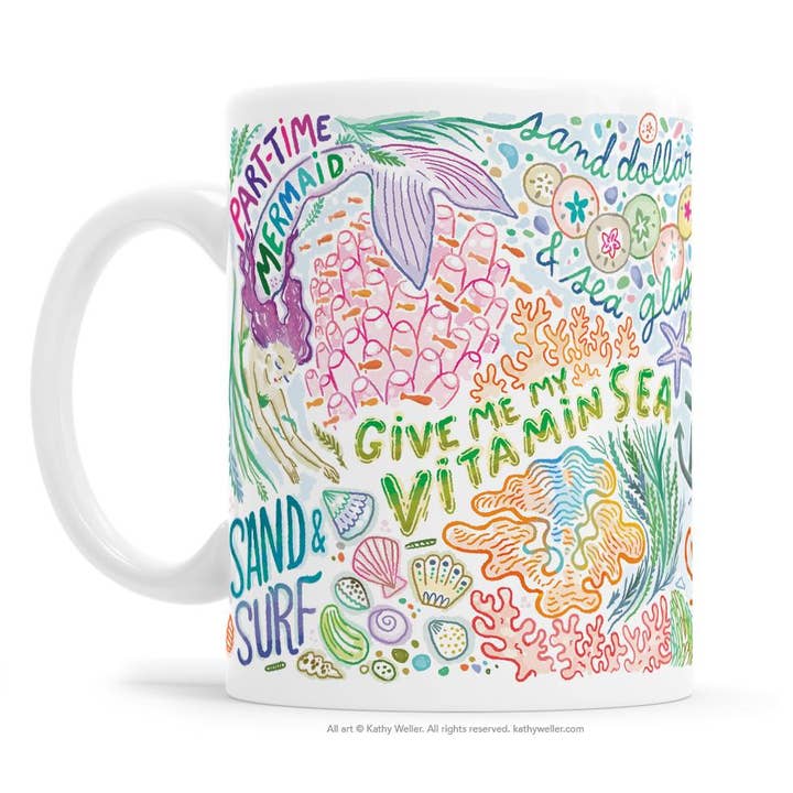 Kathy Weller Art+Ideas - Vente Tasse à café - Tasse de plage de la vie