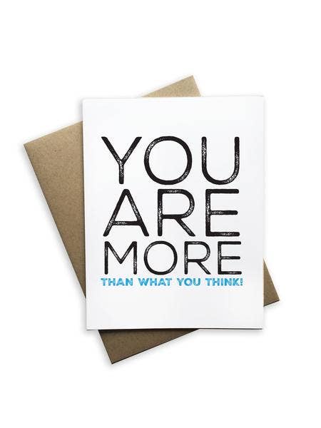 You Are More Than What You Think Greeting Card for wholesale by Tiramisu Paperie
