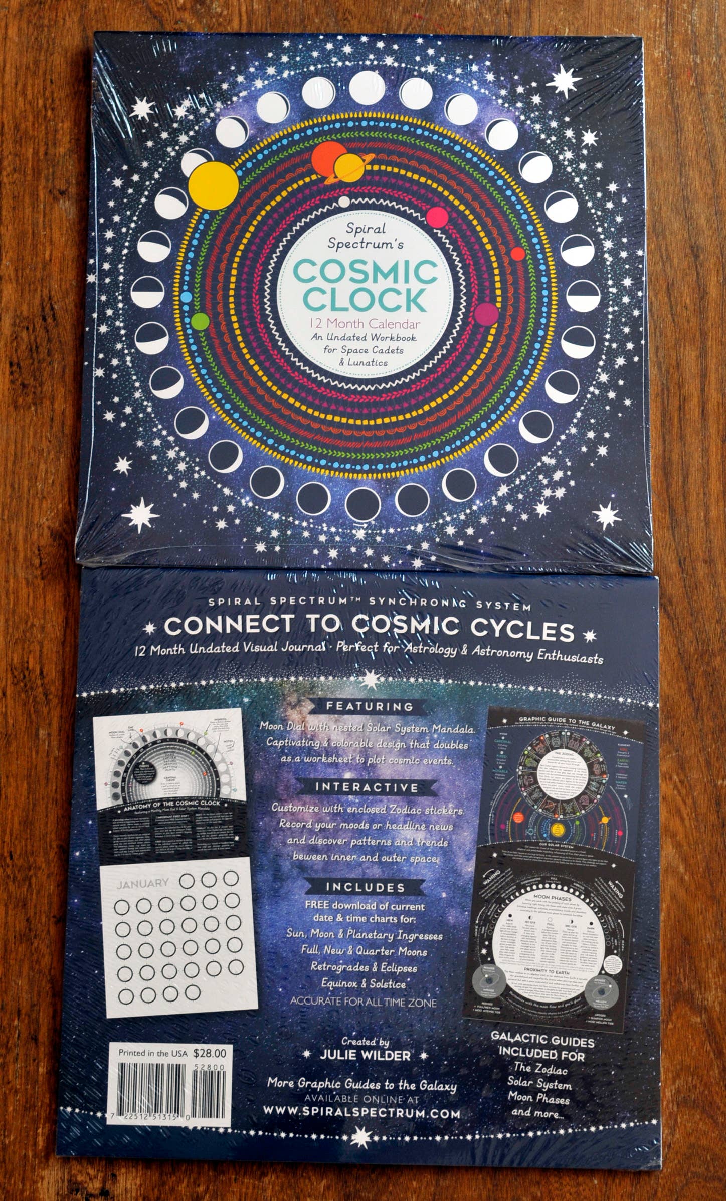 Spiral Spectrum - Wholesale Calendar - Cosmic Clock Undated 12 Month Astrology Calendar5