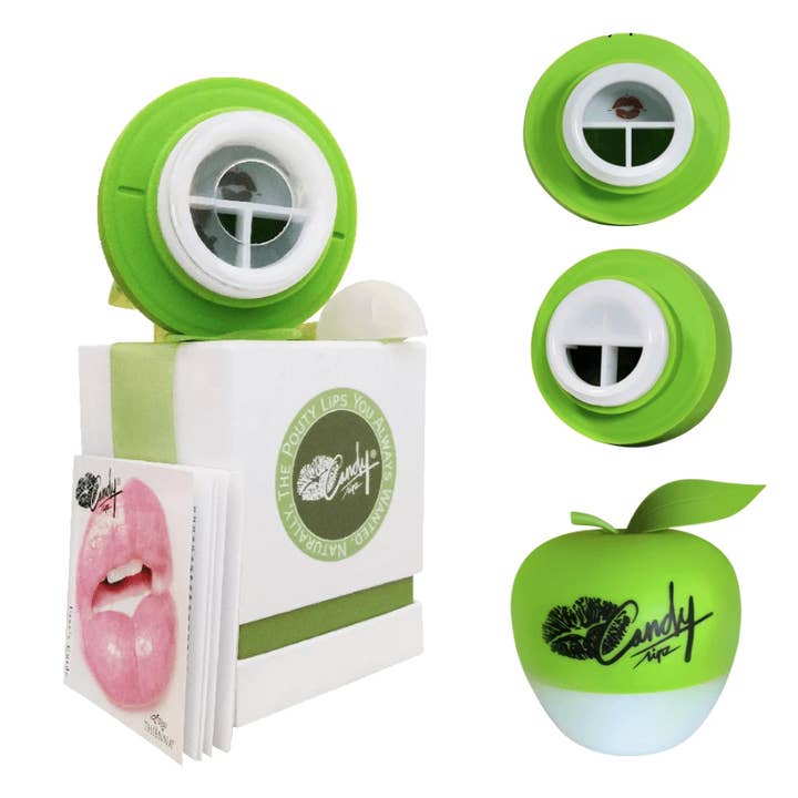 CandyLipz - Vente Repulpeurs pour les lèvres - Véritable pomme verte à lèvres double lobée1