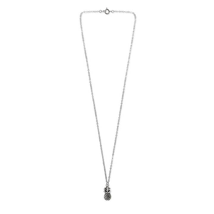 O Yeah Gifts - Wholesale Pendant/Charm Necklace - Pineapple Charm Necklace | 18" Silver Pendant2