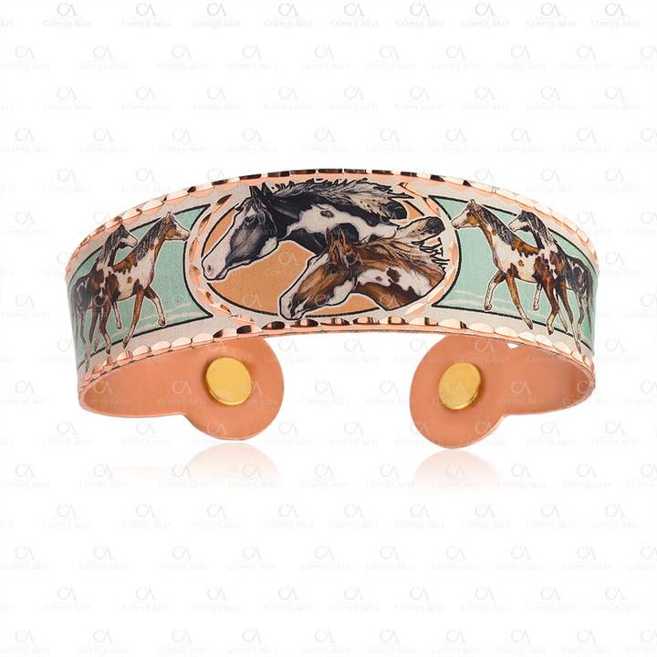 BM 33 Appaloosa Horse Magnetic Bracelet for wholesale by COPPER ARTS INC.