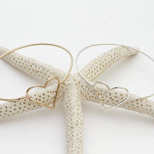 aloha (heart) bangle - gold for wholesale by Midori Jewelry Hawaii