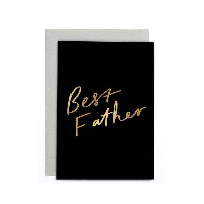Old English Company - Vendita all'ingrosso Biglietti per la Festa del Papà - Biglietto piccolo con scritta «Best Father», speciale biglietto per la festa del papà
