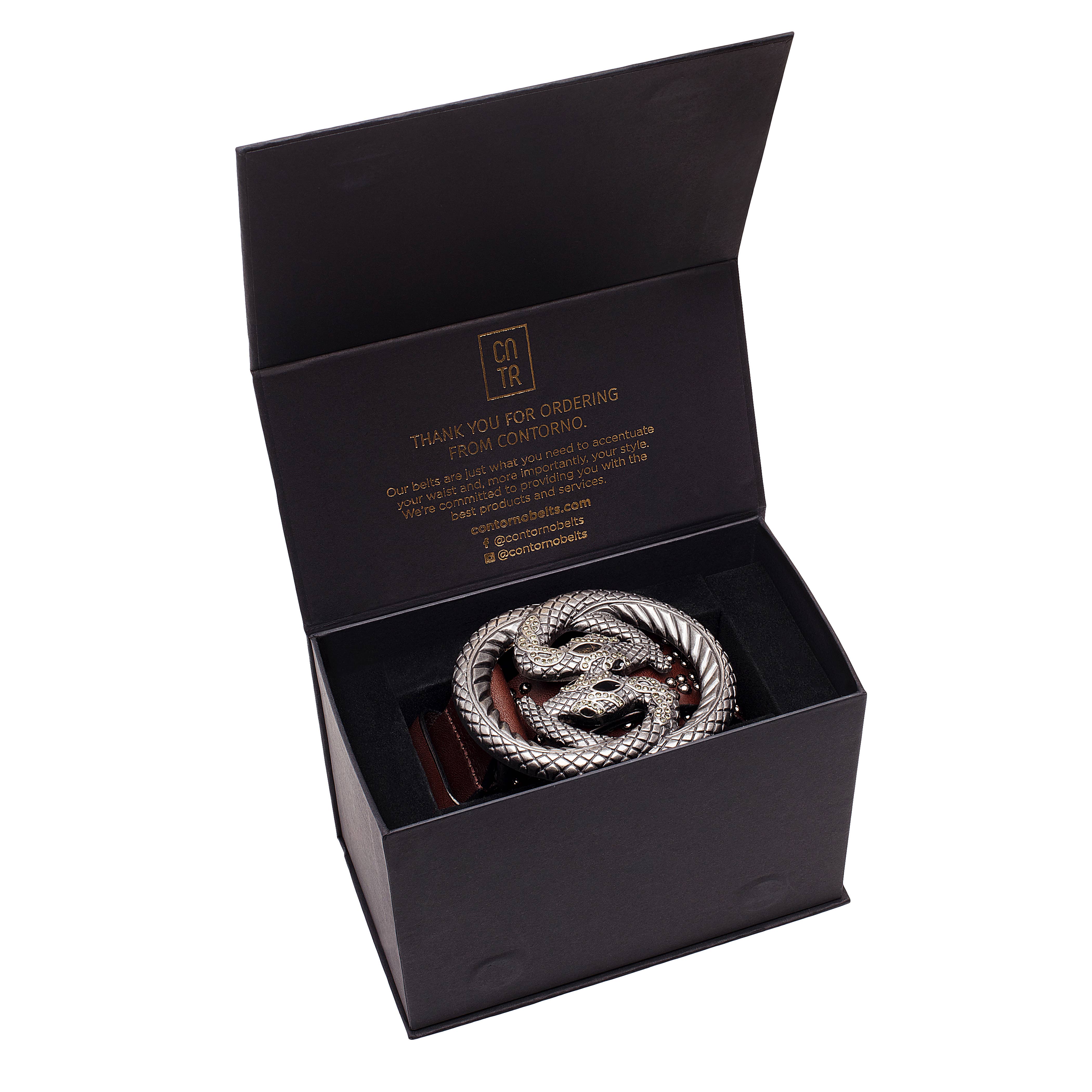 Contorno Belts – wholesale Belt – Women's – Snake Como Leather Belt3