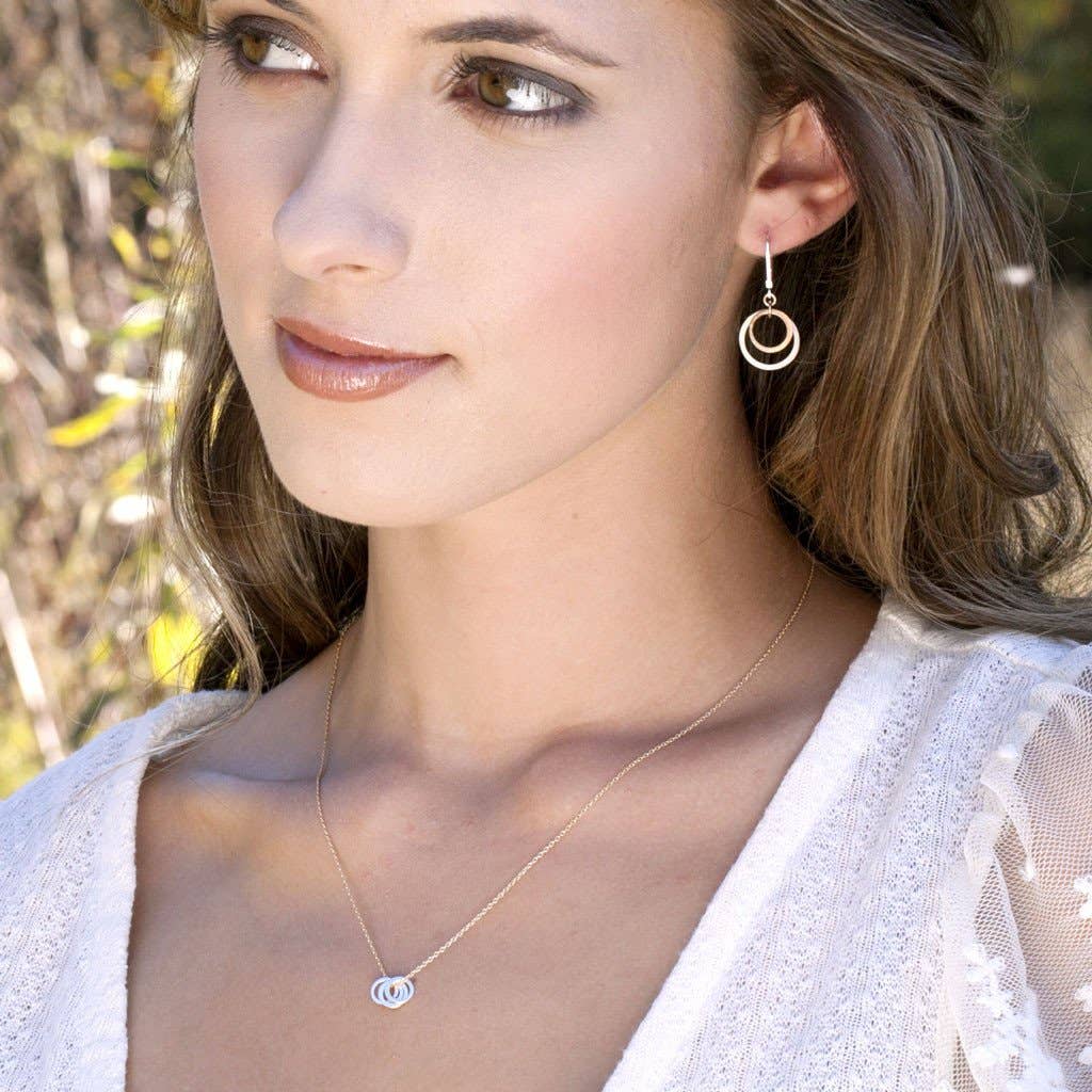 Freshie & Zero - Wholesale Pendant/Charm Necklace - Cluster Necklace - Gold Filled Chain Sterling Silver Circles5