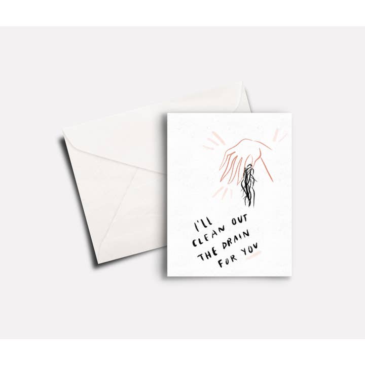 I'll Clean Out the Drain Card for wholesale by peachbaby studio
