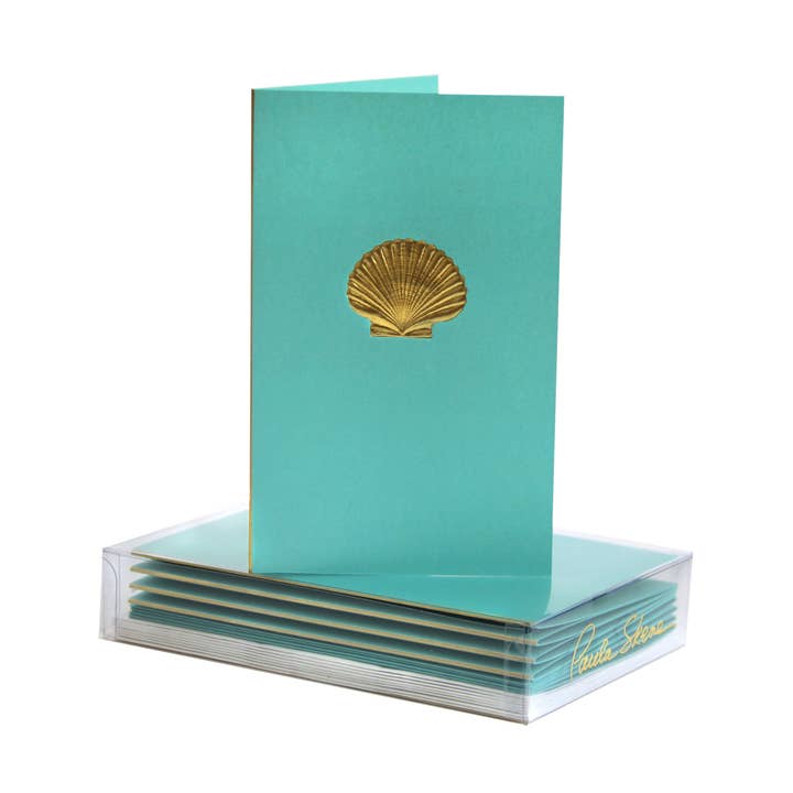 PAULA SKENE DESIGNS - Wholesale Stationery/Notecard Set - Scallop Shell Mini Note Card