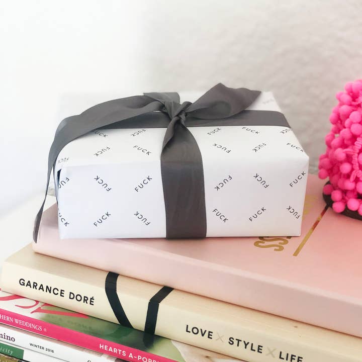 Steel Petal Press - Wholesale Flat Wrap - Fuck Gift Wrapping Paper - Single Sheet2