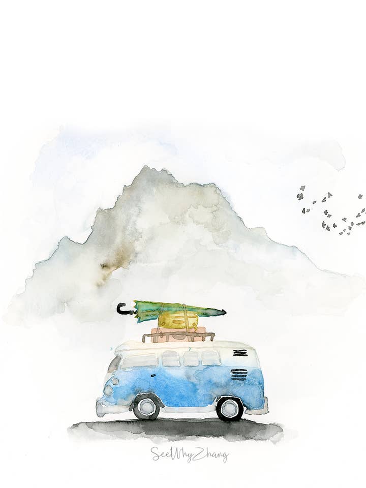 8 ”x 10 ”Wanderlust konsttryck för wholesale av Easy Sunday Club