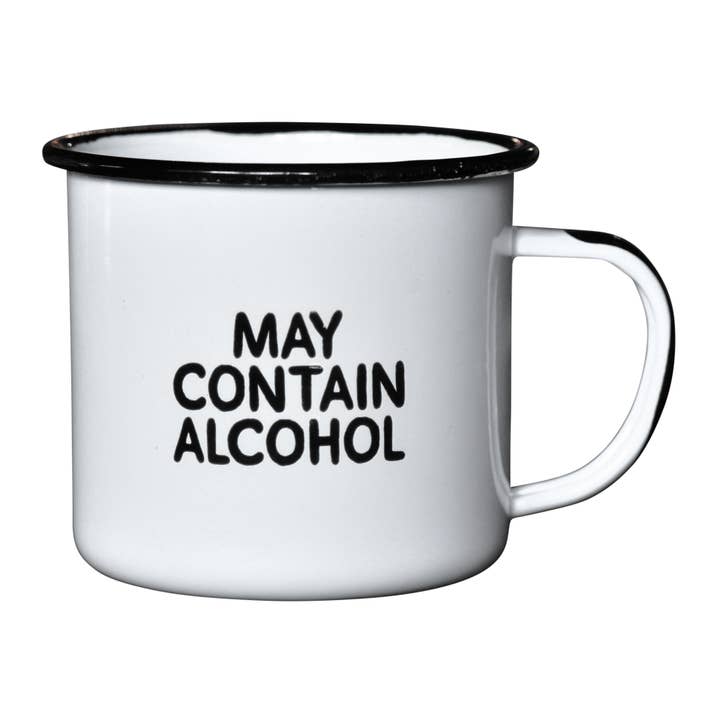 May Contain Alcohol | Enamel Mug for wholesale by Swag Brewery