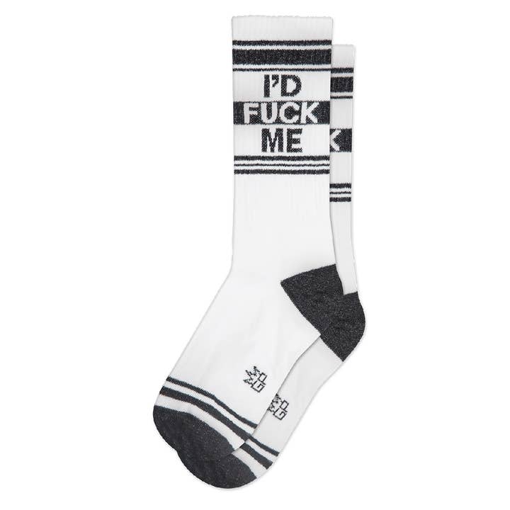 I'd Fuck Me Gym Crew Socks for wholesale by Gumball Poodle