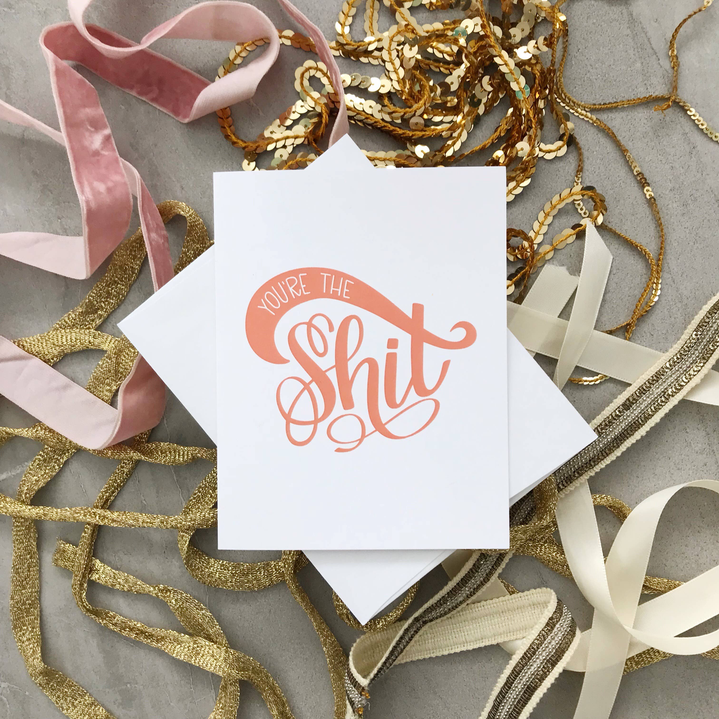 Stevie + Bean Paperie - Venta al por mayor Tarjetas de cumpleaños - Tú eres la Mierda/Card1