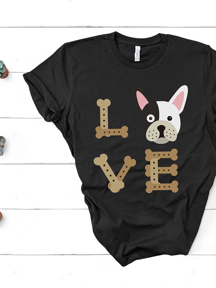 French Bulldog LOVE Unisex T-shirt for wholesale by 365 In Love