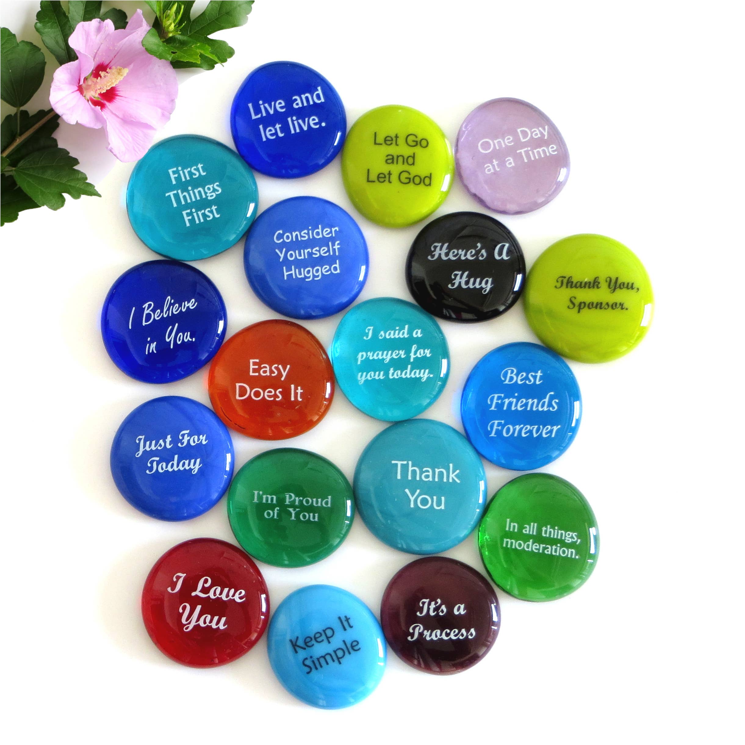 Lifeforce Glass, Inc. - Wholesale Keepsake Coin/Token - Recovery & Love Pocket Stones Combo Pack, Sobriety Gifts6