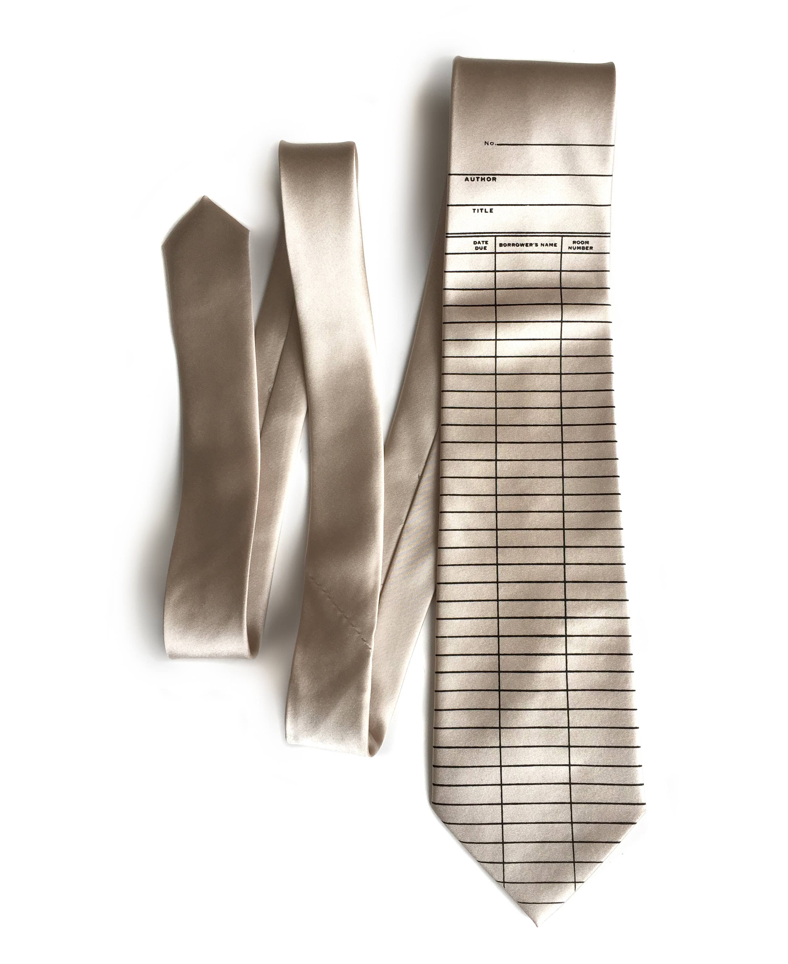 Cyberoptix Tie Lab - Wholesale Necktie - Men's - Library Due Date Due Card Necktie0