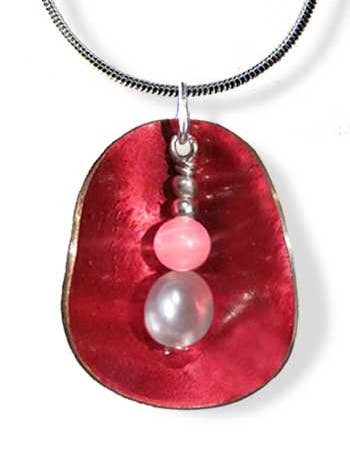 Halbschalen-Anhänger - Rot für den Großhandel von LeDanse Limited Edition Jewelry