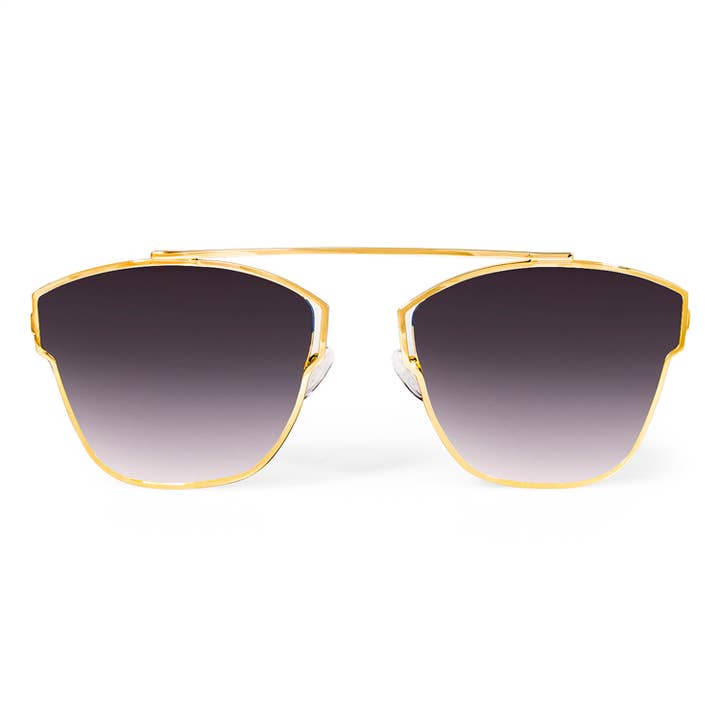 Gafas de sol de esmeril degradado dorado y negro para venta al por mayor de AQS Brand Inc.