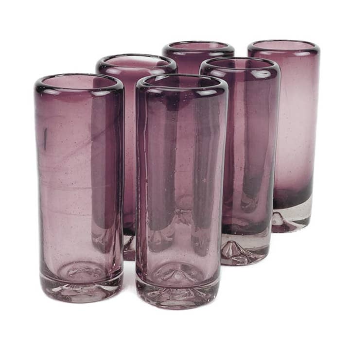 Amethyst Shot Glass Set/6 for wholesale by Hacienda Austin