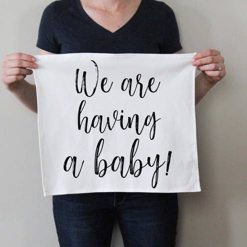 We are Having a Baby! Security Blanket for wholesale by Southern Top Stitch