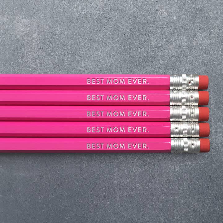 Best Mom Ever - Lot de 5 crayons pour la vente par Huckleberry Letterpress