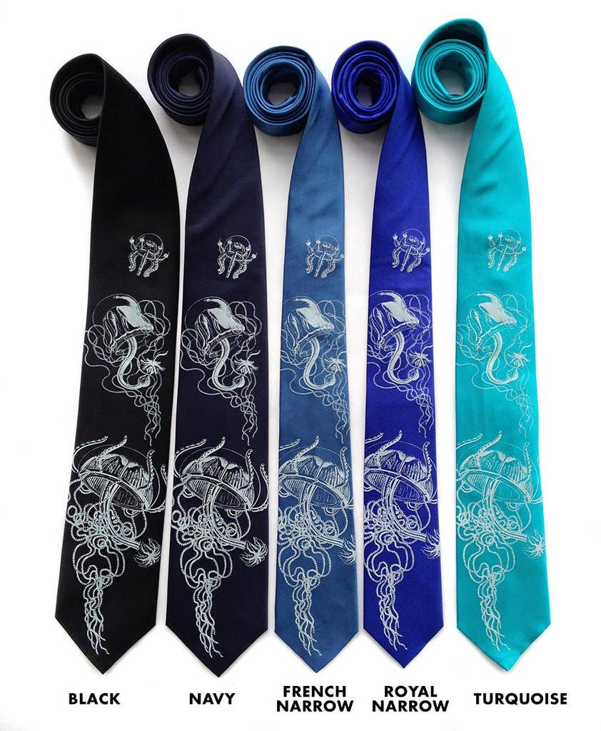 Cyberoptix Tie Lab - Wholesale Necktie - Men's - Jellyfish Necktie, Sea Creature Tie1