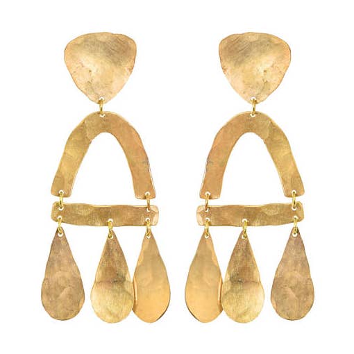 We Dream in Colour - Wholesale Dangle Earrings - Brass Castara Earrings0