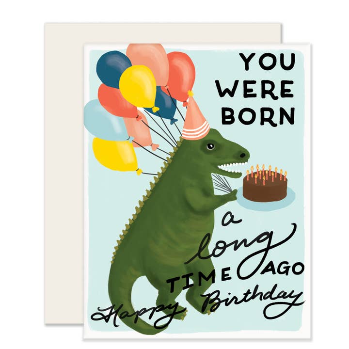 Slightly Stationery - Wholesale Birthday Card - Dino Birthday | Dinosaur Happy Birthday Card