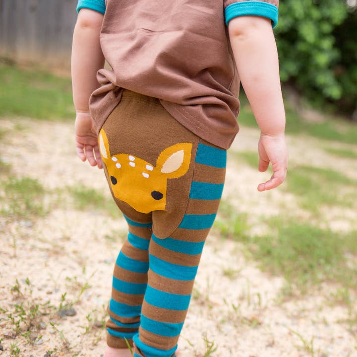 Woodland Fawn Baby and Toddler Leggings for wholesale by Doodle Pants