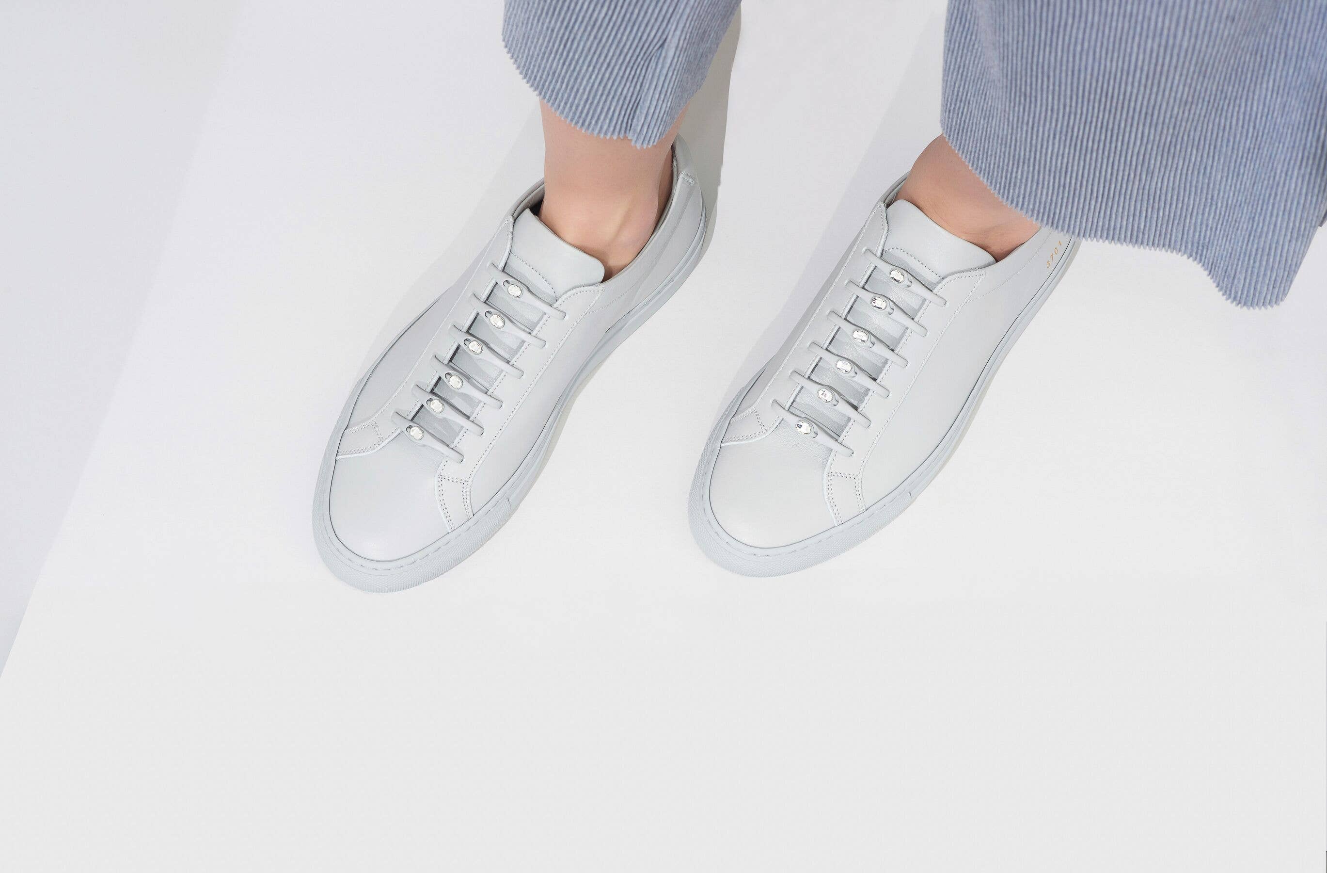 HICKIES - Wholesale Shoelaces - Unisex - HICKIES with Crystals by Swarovski© Grey/Clear3