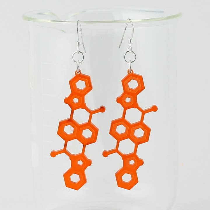 Orange Pigment Molekyl Örhängen för wholesale av Sorcery Science