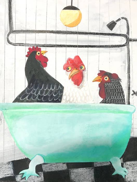 Third Wheel Chicken Bath for wholesale by Mangoseed