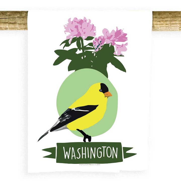 Washington State Bird Towel for wholesale by Potluck Press