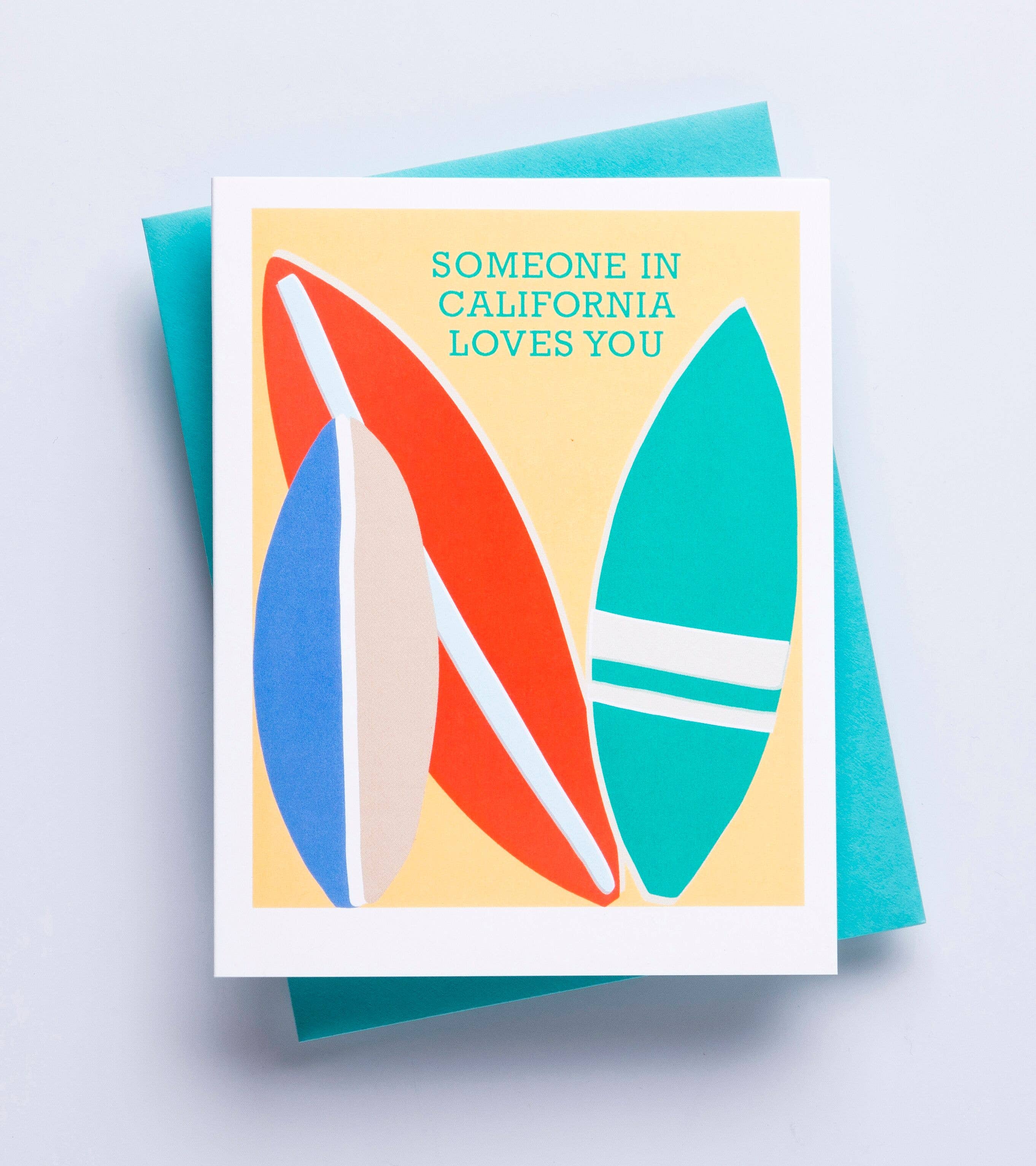 Richie Designs - Wholesale Love Card - Surf Board Card - Someone in California Loves You0