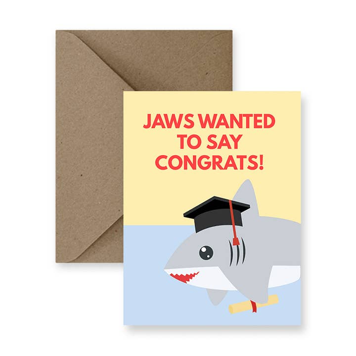 IMPAPER - Wholesale Graduation Card - Jaws Wanted To Say Congrats Graduation Card