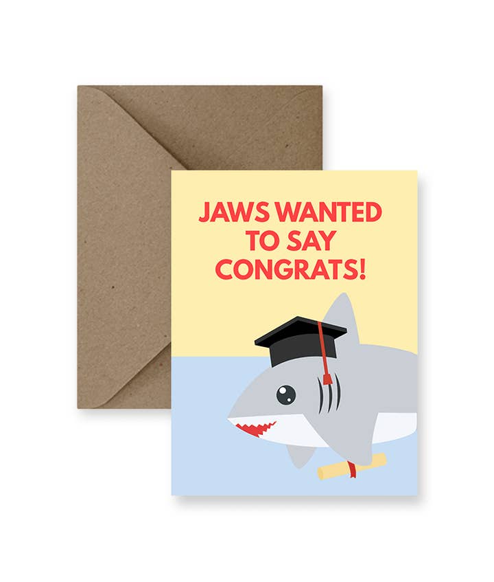 IMPAPER - Wholesale Graduation Card - Jaws Wanted To Say Congrats Graduation Card0