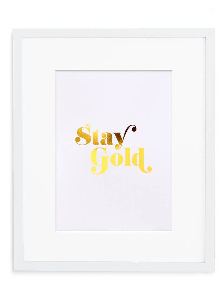 Bo Guld Guld Folie Art Print for engroshandel hos Swell Made Co.